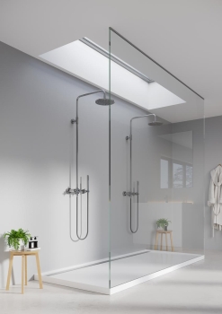 Respatex 4091SL M6030 White Slate Tile � Seidenmatt, 2400x620x10,2mm mit Klick-System, mit Fliesen-Struktur